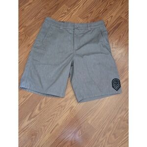 Metal Mulisha Mens Hybrid Shorts Gray Heathered Logo Patch Size 36 Casual Skate